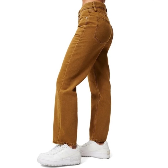 NWT Good American Straight Leg Jeans 90s Duster Bronze - Picture 2 of 3